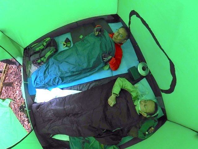 山用テントで寝るのは初体験